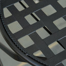 Set Tavolo e 2 Sedie Pieghevoli da Giardino  con Mosaico in Metallo Nero