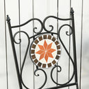 Set Tavolo e 2 Sedie Pieghevoli da Giardino  con Mosaico in Metallo Nero