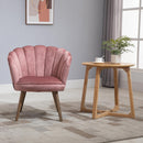 Poltrona Imbottita 66x72x79 cm in Velluto Rosa