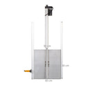 Porta Automatica per Pollaio 42V 30x30 cm con Timer e Sensore di Luce in Alluminio e ABS Argento