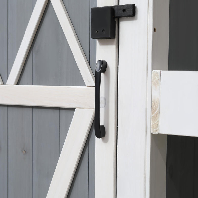 Casetta Box da Giardino 84x54x179 cm in Legno Grigio