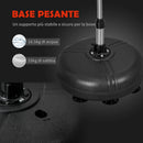 Punching Ball Sacco Boxe 45x45x133-151 cm da Terra con Guanti Nero