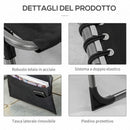 Lettino Prendisole Pieghevole da Giardino 188x57x30 cm in Acciaio e Tessuto Oxford Nero
