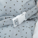 Seggiolino Altalena per Bambini 40x40x180 cm in Legno e Tessuto Grigio