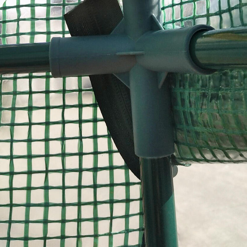 Serra da Giardino 3 Ripiani 225x194x215 cm in Acciaio e Polietilene Verde