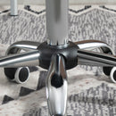 Sgabello per Estetista Altezza Regolabile Ø48x47-59A cm in Acciaio e Similpelle Nero