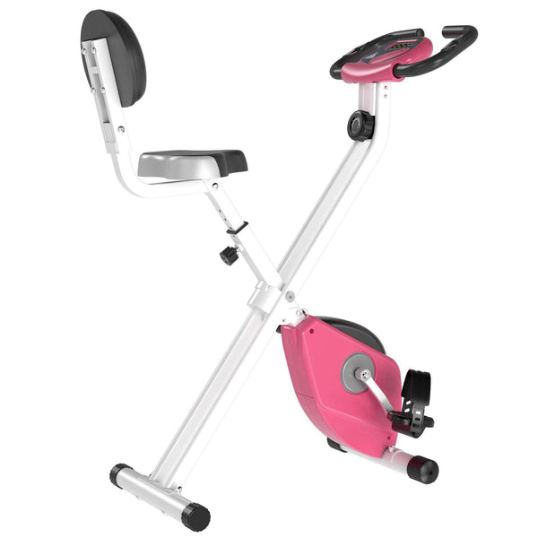 Cyclette Magnetica Pieghevole 43x97x109 cm con Display LCD Rosa sconto