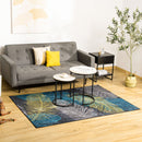 Tappeto Moderno per Interni 200x140 cm in Poliestere Effetto Vellutato Piume