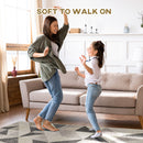 Tappeto Moderno per Interni 200x140 cm in Poliestere Effetto Vellutato Triangoli