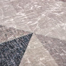 Tappeto Moderno per Interni 200x140 cm in Poliestere Effetto Vellutato Triangoli