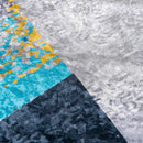 Tappeto Moderno per Interni 200x140 cm in Poliestere Effetto Vellutato Multicolore