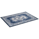 Tappeto Moderno per Interni 200x140 cm in Poliestere Effetto Vellutato Blu