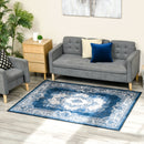 Tappeto Moderno per Interni 200x140 cm in Poliestere Effetto Vellutato Blu