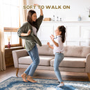 Tappeto Moderno per Interni 200x140 cm in Poliestere Effetto Vellutato Blu