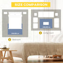 Tappeto Moderno per Interni 200x140 cm in Poliestere Effetto Vellutato Blu