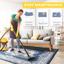 Tappeto Moderno per Interni 200x140 cm in Poliestere Effetto Vellutato Blu