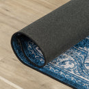 Tappeto Moderno per Interni 200x140 cm in Poliestere Effetto Vellutato Blu