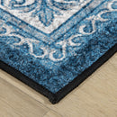 Tappeto Moderno per Interni 200x140 cm in Poliestere Effetto Vellutato Blu