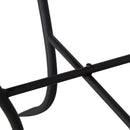 Tavolino da Giardino Ø35,5x53,5 cm in Metallo con Mosaico Blu