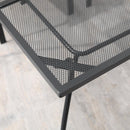 Tavolo da Giardino 150x90x73 cm in Acciaio Nero