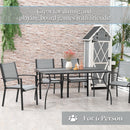 Tavolo da Giardino 150x90x73 cm in Acciaio Nero