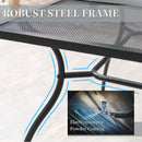 Tavolo da Giardino 150x90x73 cm in Acciaio Nero