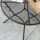 Tavolo da Giardino Ø91x71,5 cm in Acciaio Nero