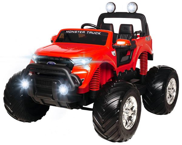 prezzo Macchina Elettrica per Bambini 2 posti Fuoristrada 24V con Licenza Ford Monster Truck 4x4 Rossa