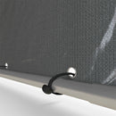 Capanno Box per Attrezzi da Giardino 160x218x172 cm Tenda in PE anti UV e Acciaio Grigio chiaro
