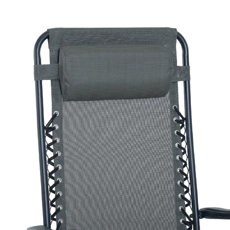 Sedia Sdraio Zero Gravity Reclinabile Pieghevole Grigia