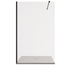 Parete Doccia Walk-In Profili Neri e Cristallo Trasparente 8mm H195 Bonussi Nara Varie Misure
