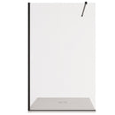 Parete Doccia Walk-In Profili Neri e Cristallo Trasparente 8mm H195 Bonussi Nara Varie Misure