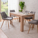 Tavolo Niklas 138x74x80 cm con pannello centrale rovere