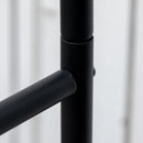 Portalegna per Camino 77x42x105 cm con Ruote in Acciaio Nero