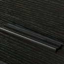 Comodino 1 Cassetto 1 Ripiano 45x40x60 cm in Acciaio e Truciolato Nero