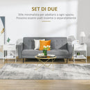 Set 2 Comodini 1 Cassetto 1 Ripiano 45x40x60 cm in Acciaio e Truciolato Bianco