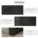 Set 2 Comodini 1 Cassetto 1 Ripiano 45x40x60 cm in Acciaio e Truciolato Nero