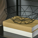 Set 2 Comodini 1 Cassetto 1 Ripiano 45x40x60 cm in Acciaio e Truciolato Nero