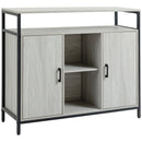 Credenza 2 Ante 5 Ripiani 100x34x87,2 cm in Legno Grigio