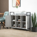 Credenza 2 Ante 5 Ripiani 100x34x87,2 cm in Legno Grigio