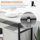 Credenza 2 Ante 5 Ripiani 100x34x87,2 cm in Legno Grigio