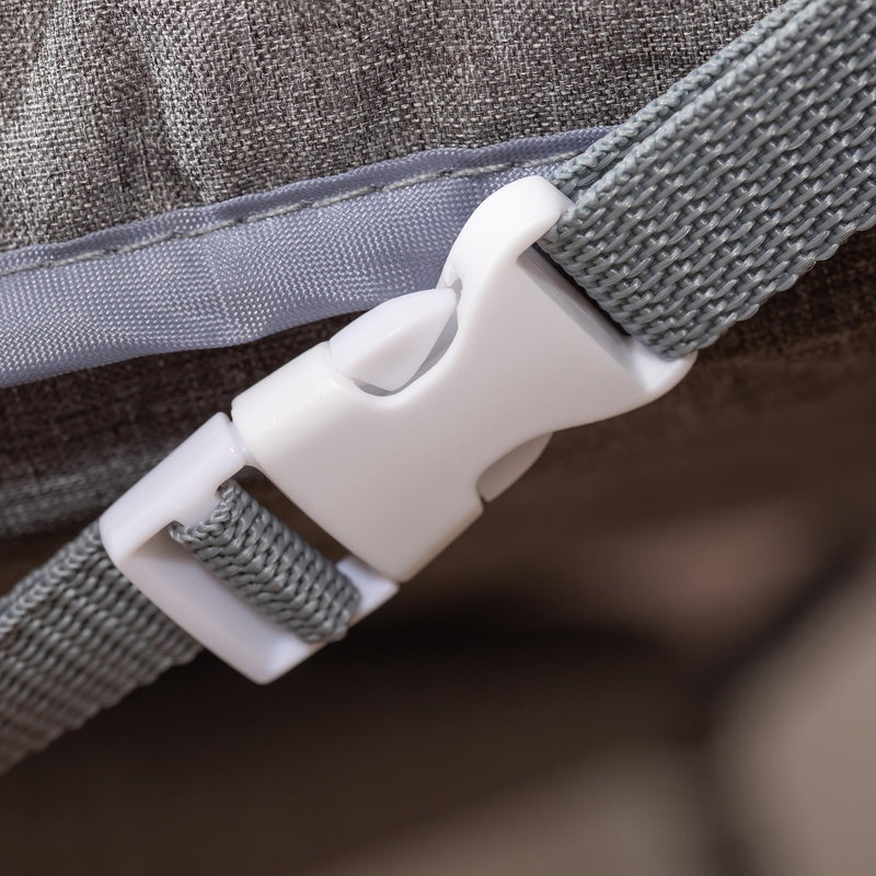 Culla Fianco Letto 86x50x83 cm in Tessuto a Rete Grigia