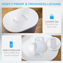 Distributore Automatico Cibo Cani e Gatti 20,5x25x28 cm con Ciotola e Timer Bianco