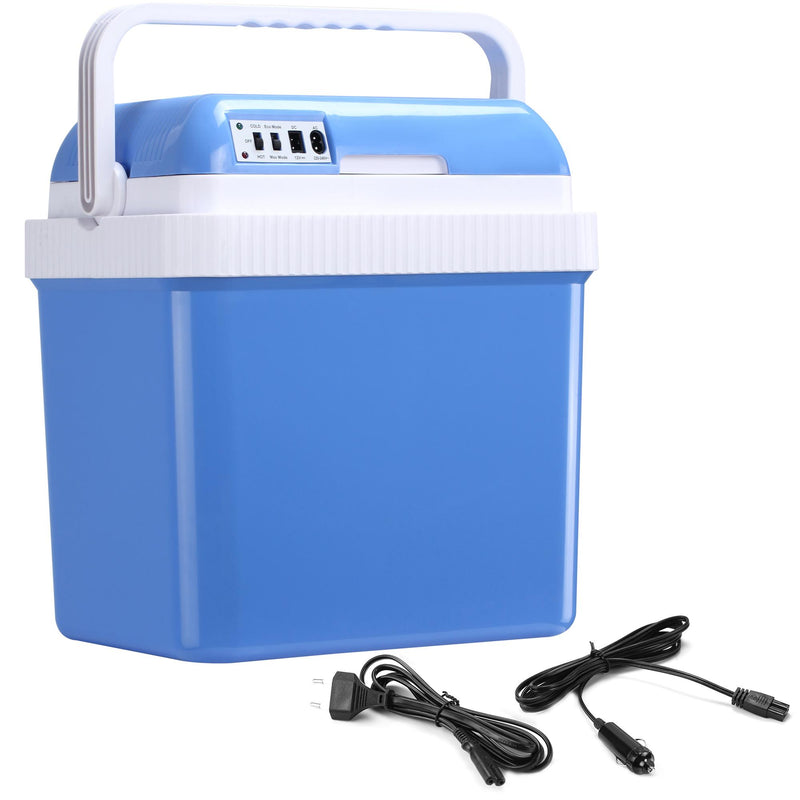 Frigo Portatile Elettrico per Auto 48W 40x30x43 cm 24L Bianco e Blu