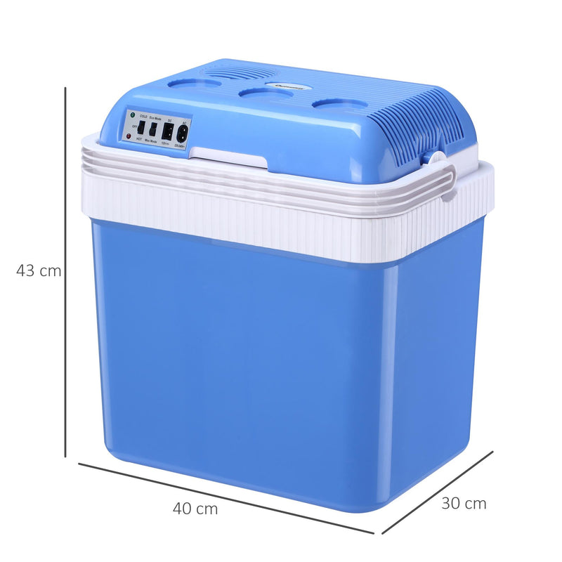 Frigo Portatile Elettrico per Auto 48W 40x30x43 cm 24L Bianco e Blu
