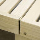 Set 2 Lettini Prendisole 195x59x30 cm in Legno Naturale