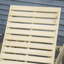 Set 2 Lettini Prendisole 195x59x30 cm in Legno Naturale