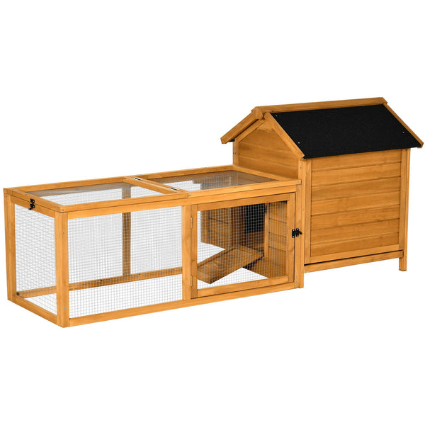 Pollaio Gabbia per Galline da Giardino 180x92x78 cm in Legno Giallo prezzo