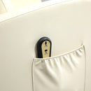 Poltrona Alzapersona Elettrica in Similpelle Crema