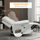 Poltrona Relax Massaggiante 93x76x98 cm con Telecomando Bianca